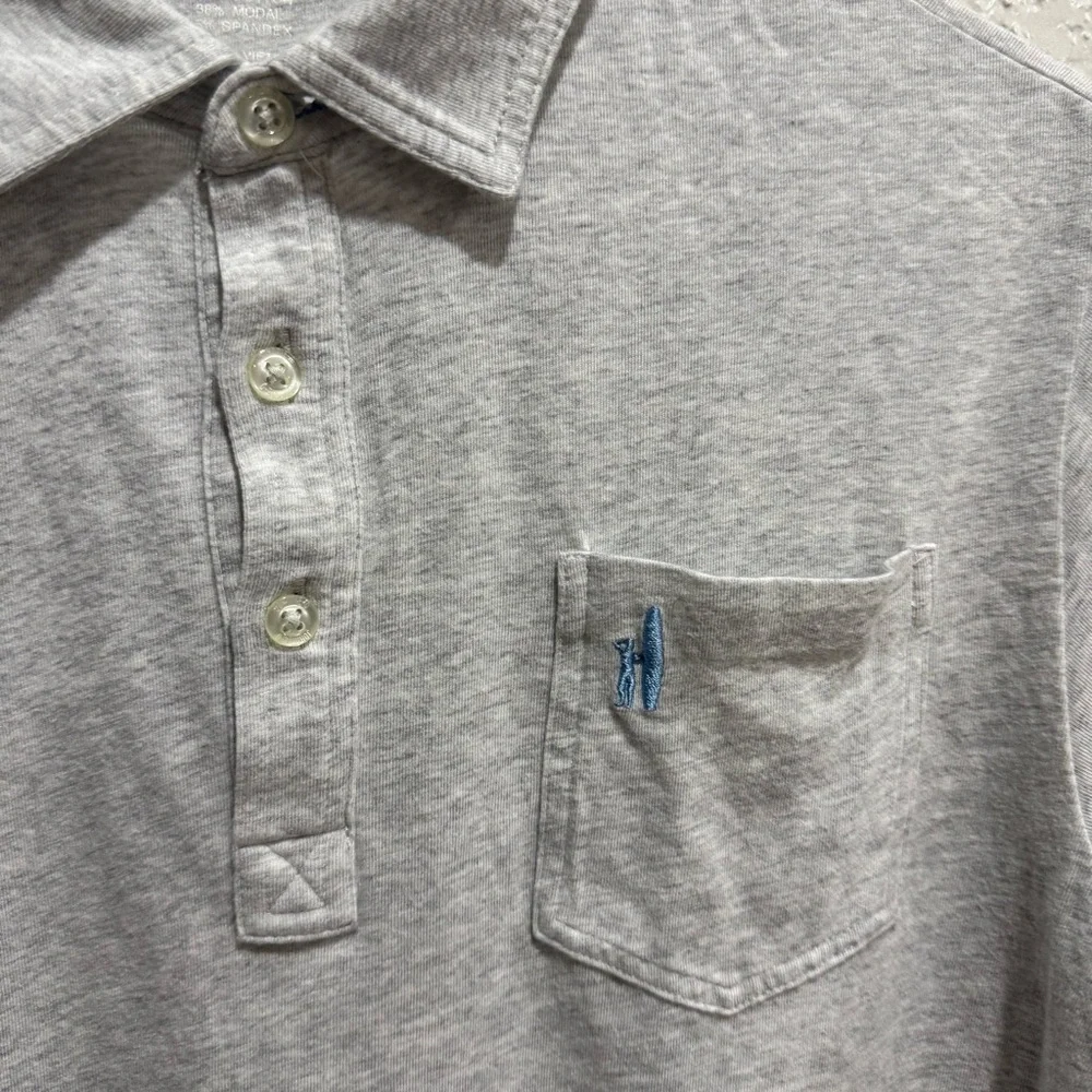 Johnnie O size 14 polo collar gray like new